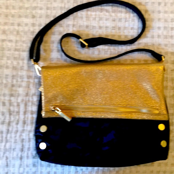 Navy and Gold HAMMITT Evening Clutch - Picture 1 of 4